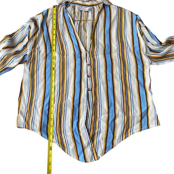 Faithful The Brand Women’s Aira Knot Shirt Retro Western Stripe‎ Coastal Cowgirl - Picture 8 of 14